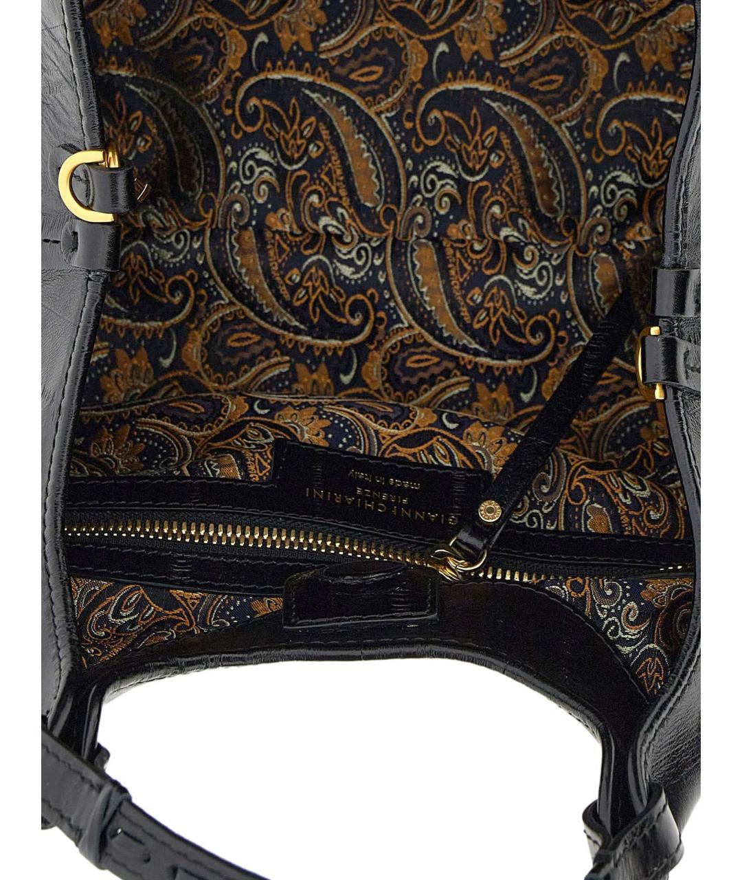 Gianni Chiarini Черная кожаная сумка тоут, фото 5