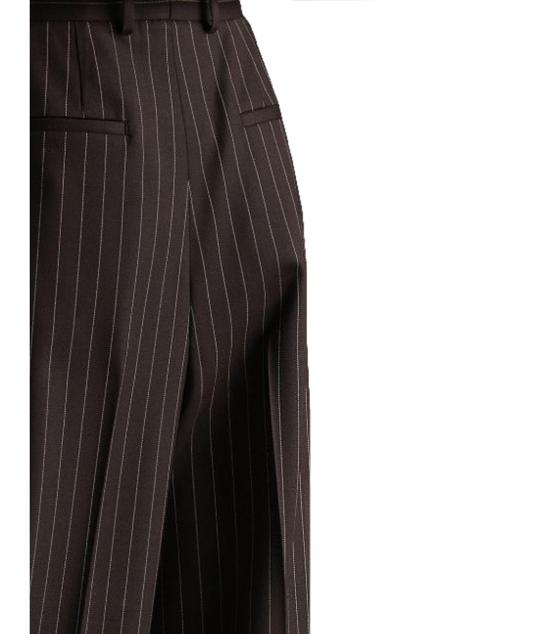 DOLCE&GABBANA Черные шерстяные прямые брюки, фото 2