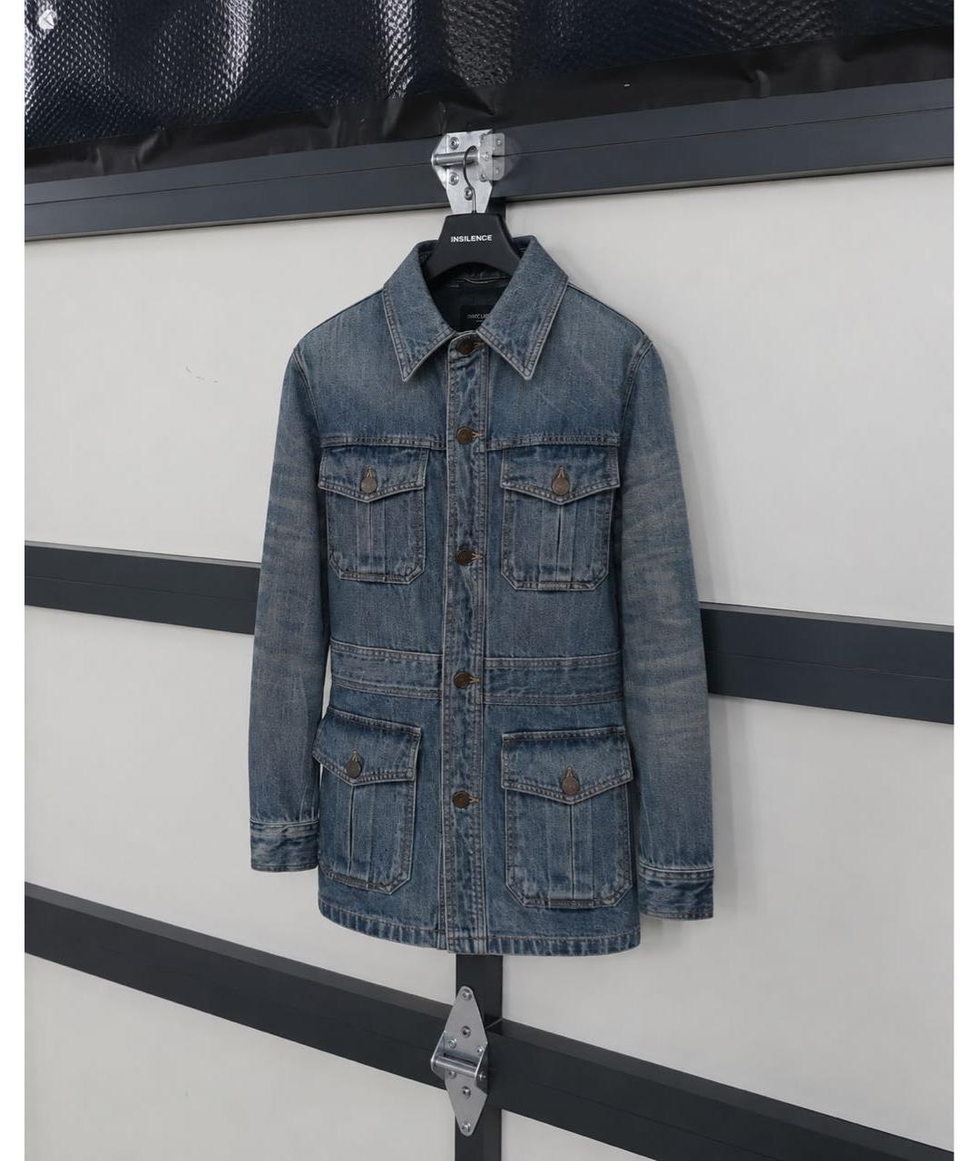 SAINT LAURENT Синяя хлопковая куртка, фото 3
