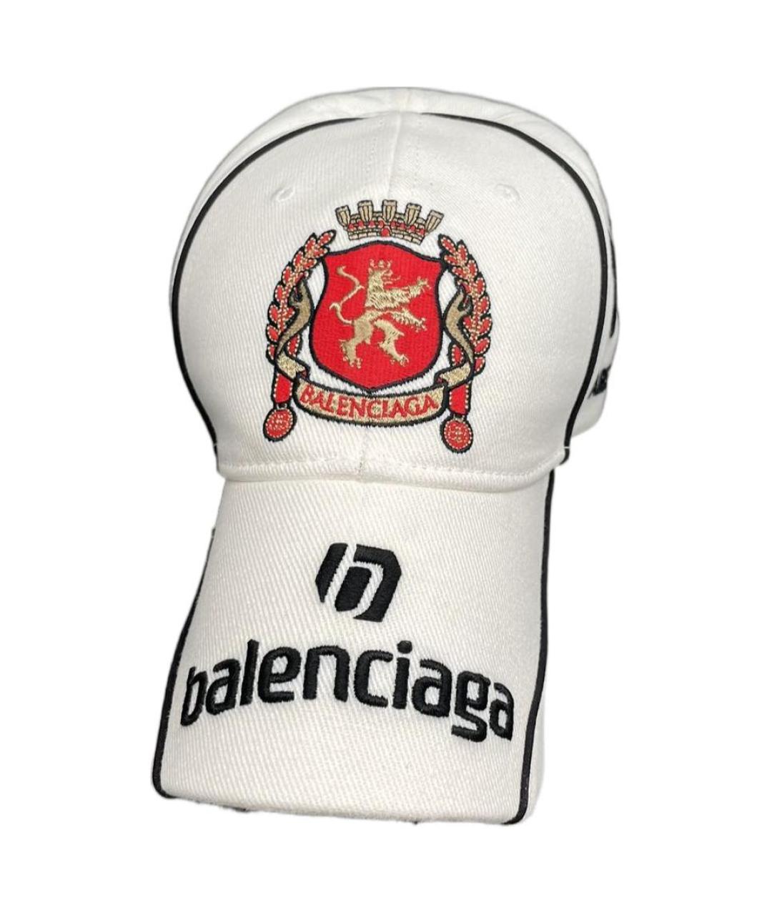 BALENCIAGA Белая хлопковая кепка/бейсболка, фото 2