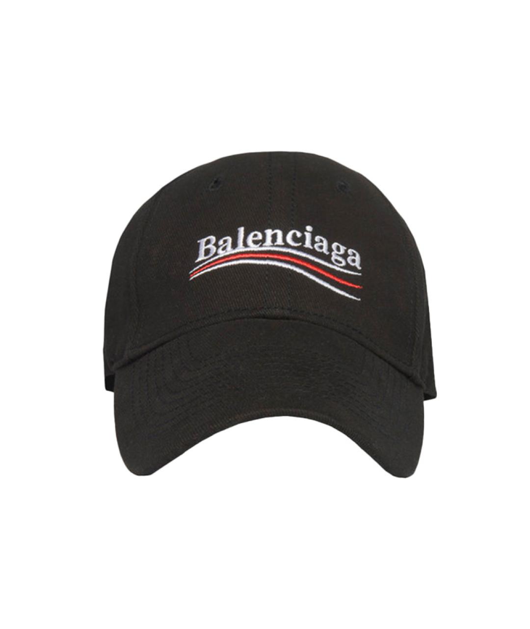 BALENCIAGA Черная хлопковая кепка, фото 1