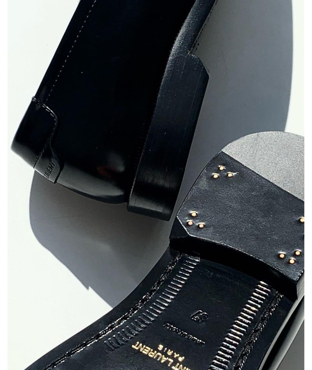 SAINT LAURENT Черные кожаные лоферы, фото 3