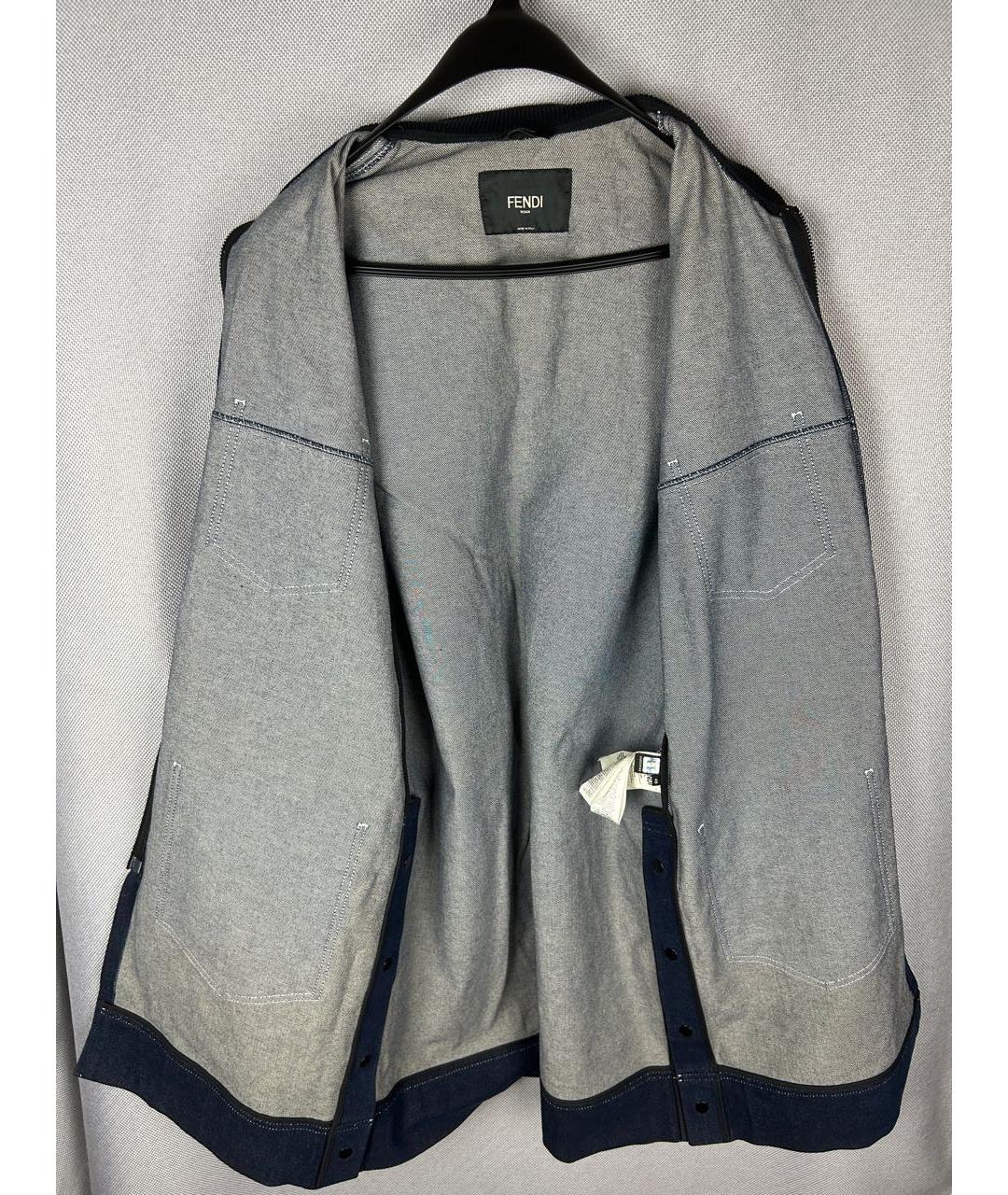 FENDI Синяя хлопковая куртка, фото 6