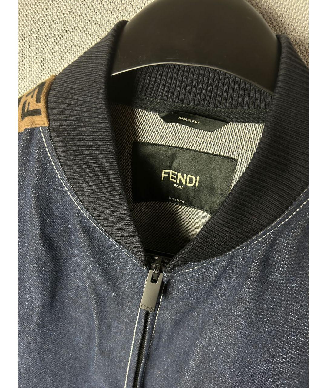 FENDI Синяя хлопковая куртка, фото 3