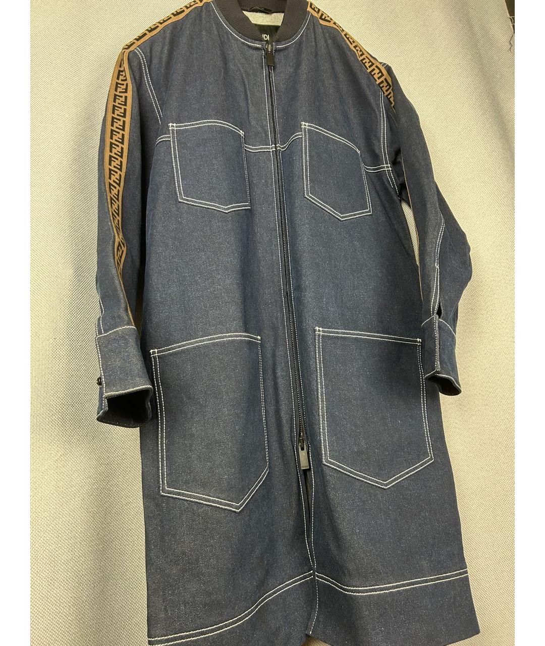 FENDI Синяя хлопковая куртка, фото 4