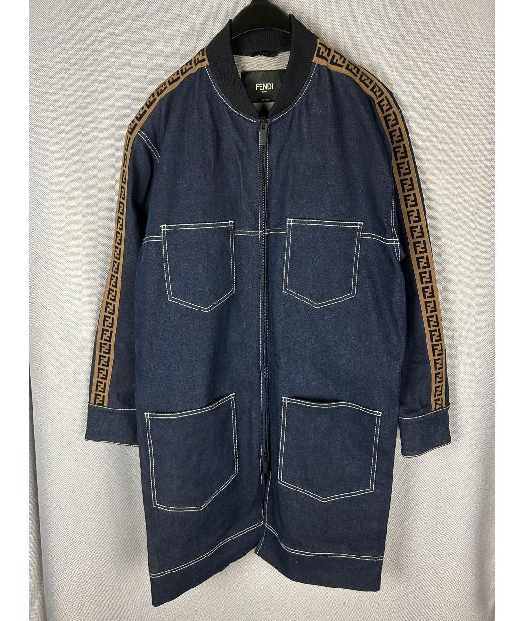 FENDI Синяя хлопковая куртка, фото 9