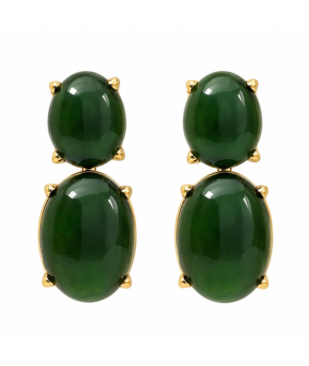 SAINT LAURENT Зеленые серьги, фото 1