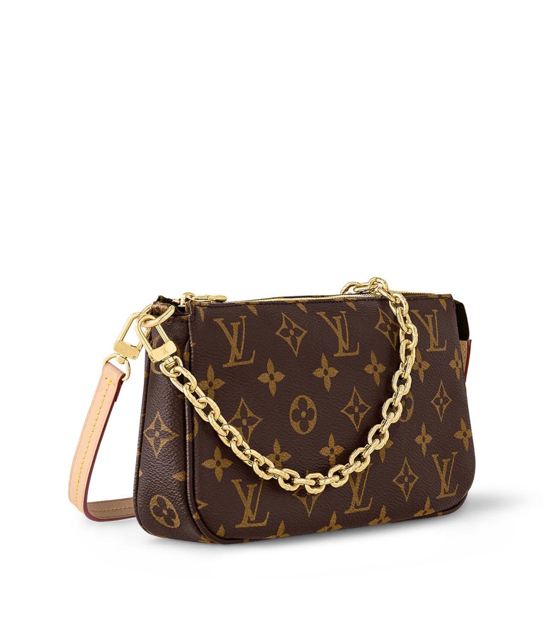 LOUIS VUITTON Коричневая сумка через плечо из канвы, фото 2