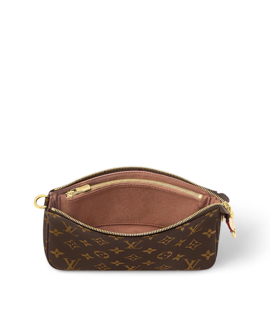 LOUIS VUITTON Коричневая сумка через плечо из канвы, фото 3