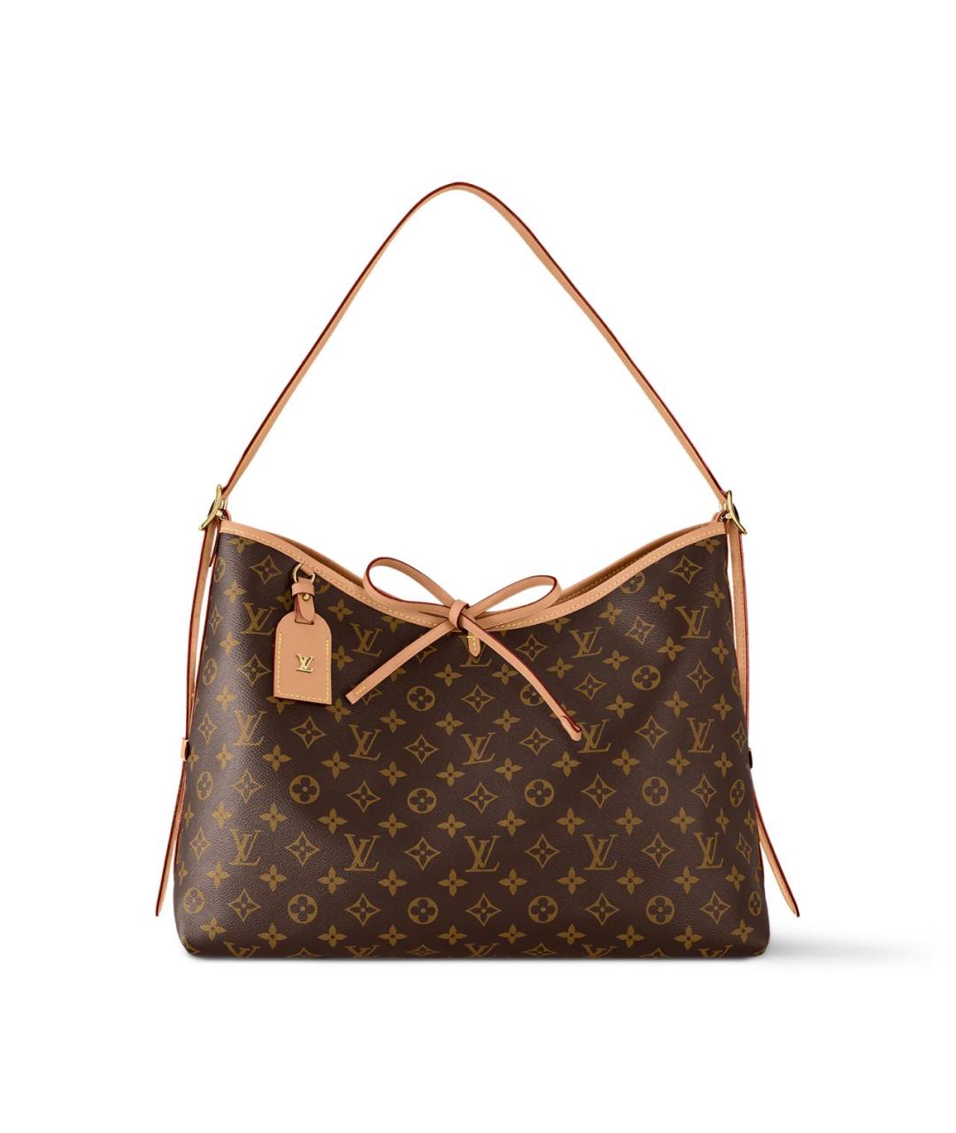 LOUIS VUITTON Коричневая сумка тоут из канвы, фото 1
