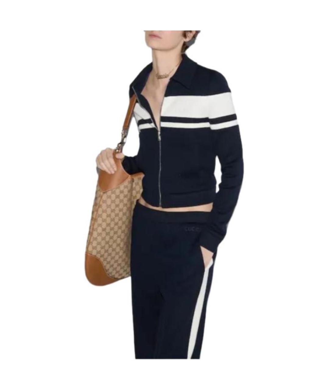 GUCCI Темно-синяя хлопковая куртка, фото 4