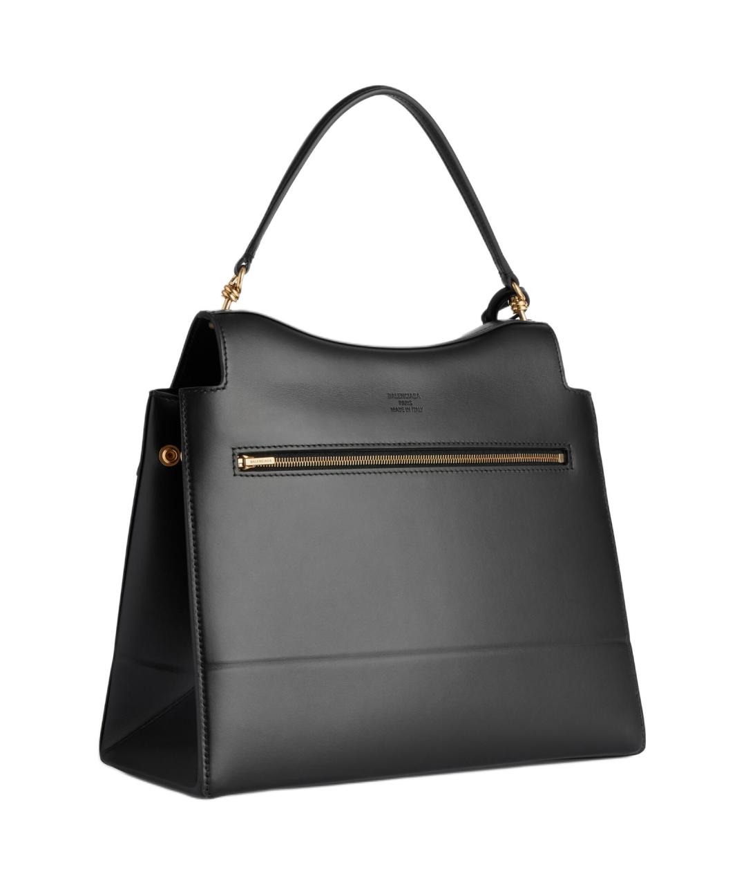 BALENCIAGA Черная кожаная сумка через плечо, фото 4