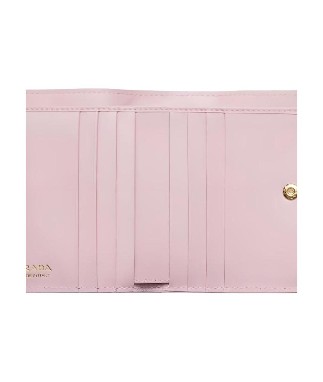 PRADA Розовый кожаный кошелек, фото 5