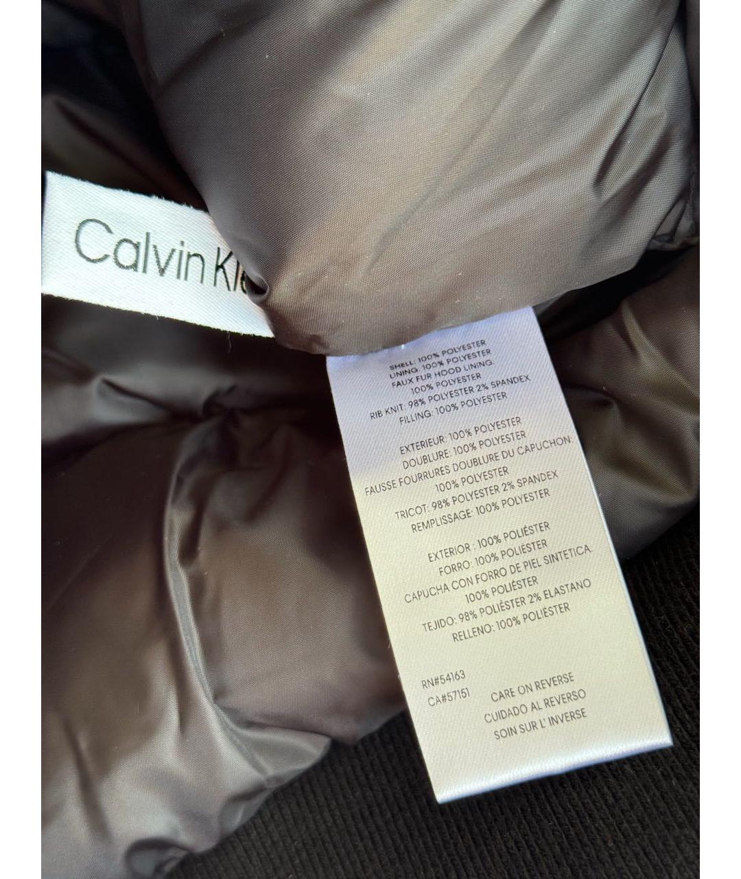 CALVIN KLEIN Антрацитовая полиэстеровая куртка, фото 5