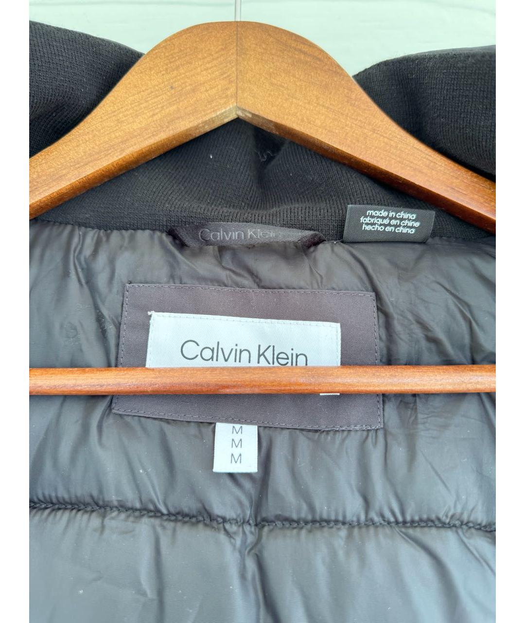 CALVIN KLEIN Антрацитовая полиэстеровая куртка, фото 8