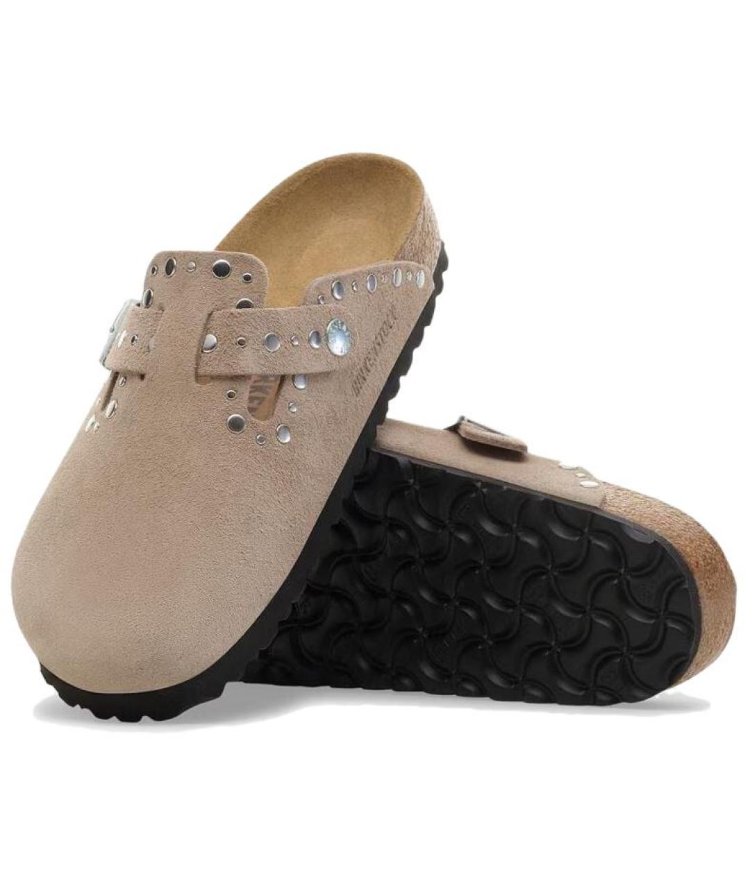 BIRKENSTOCK Коричневые замшевые сабо, фото 5