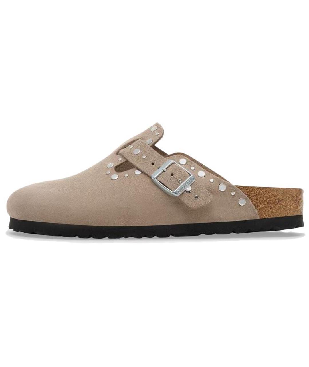 BIRKENSTOCK Коричневые замшевые сабо, фото 6