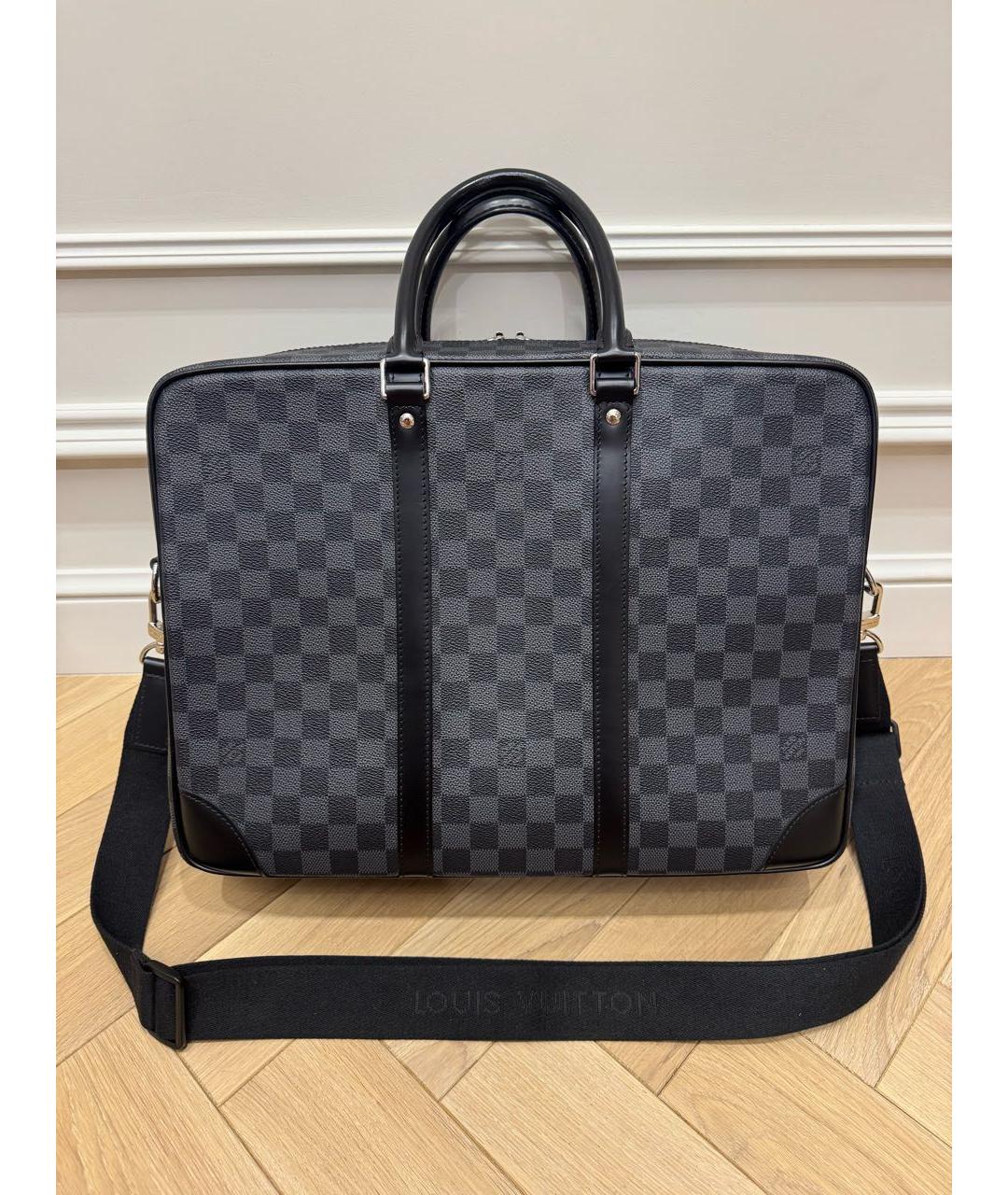 LOUIS VUITTON Черный портфель, фото 9