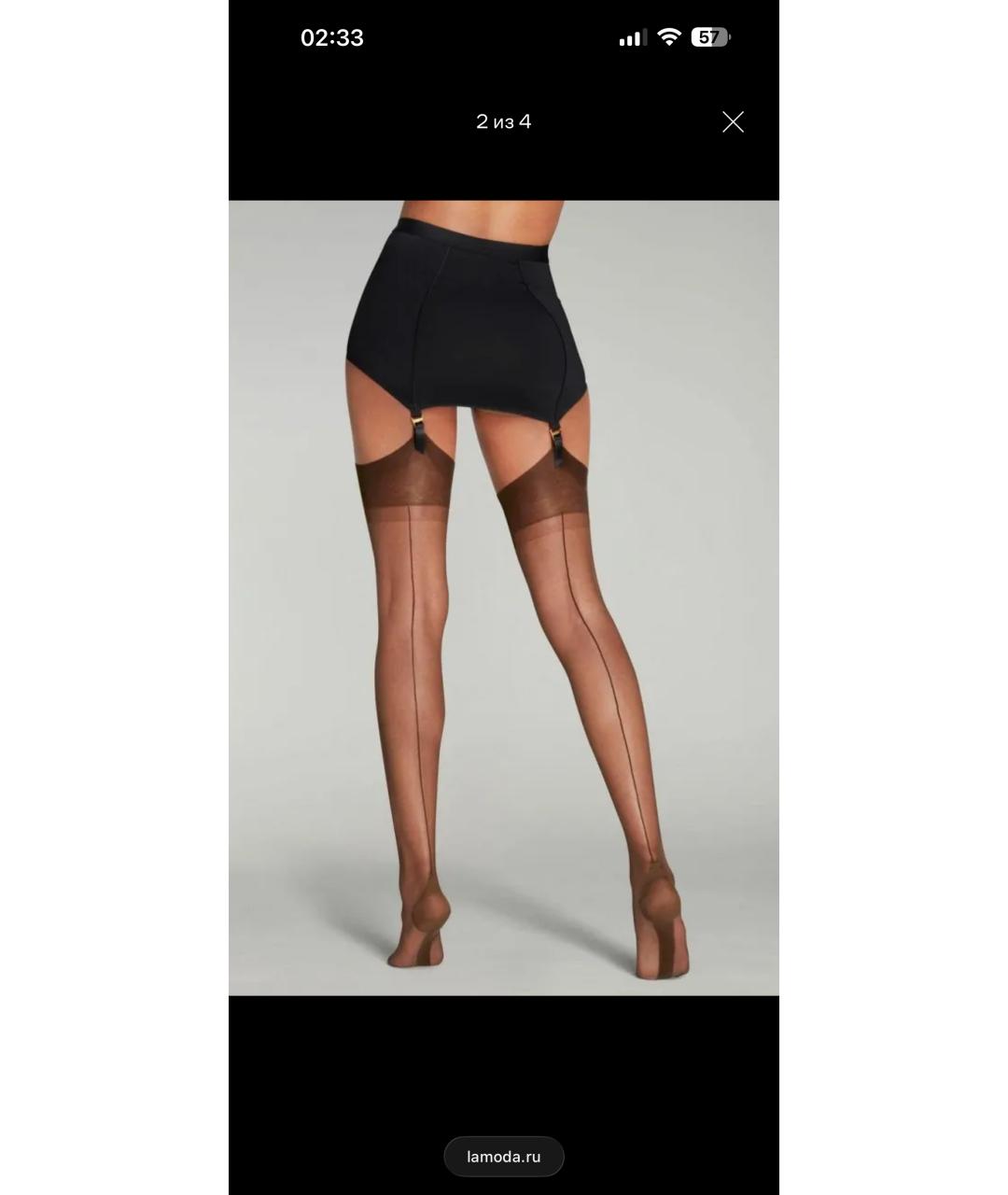 AGENT PROVOCATEUR Коричневые носки, чулки и колготы, фото 9