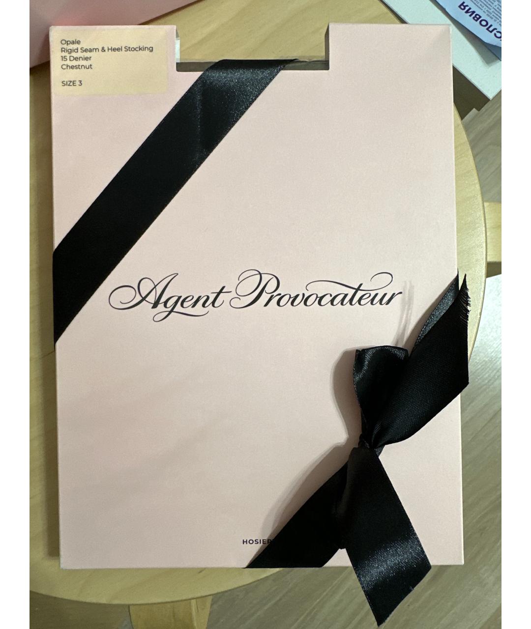 AGENT PROVOCATEUR Коричневые носки, чулки и колготы, фото 4