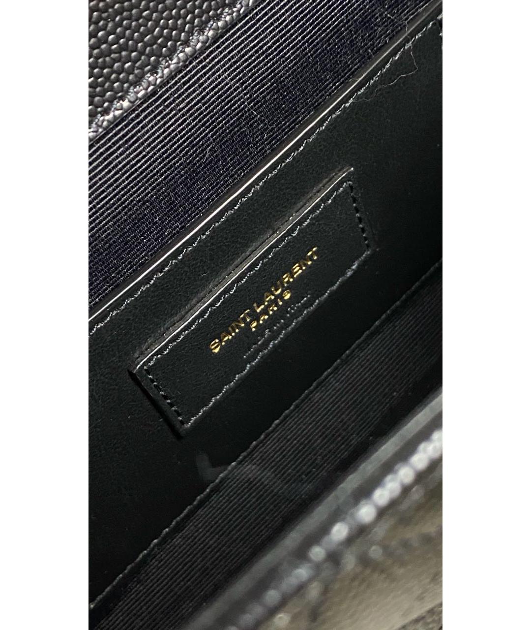 SAINT LAURENT Черная кожаная сумка через плечо, фото 4