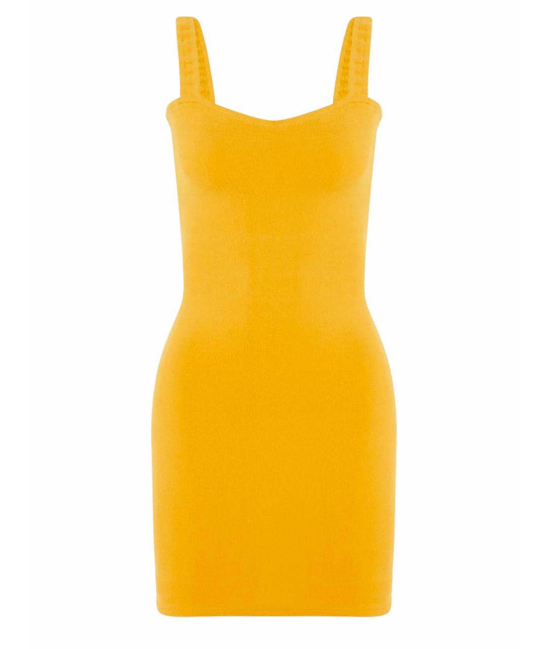 HUNZA G Желтое синтетическое платье, фото 1