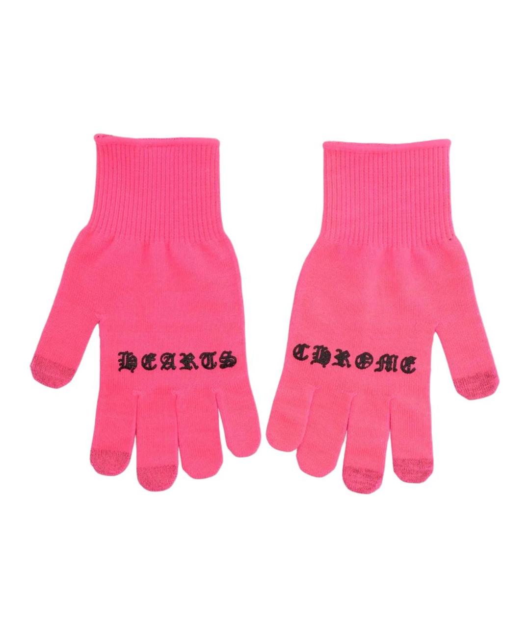 CHROME HEARTS Розовые перчатки, фото 4