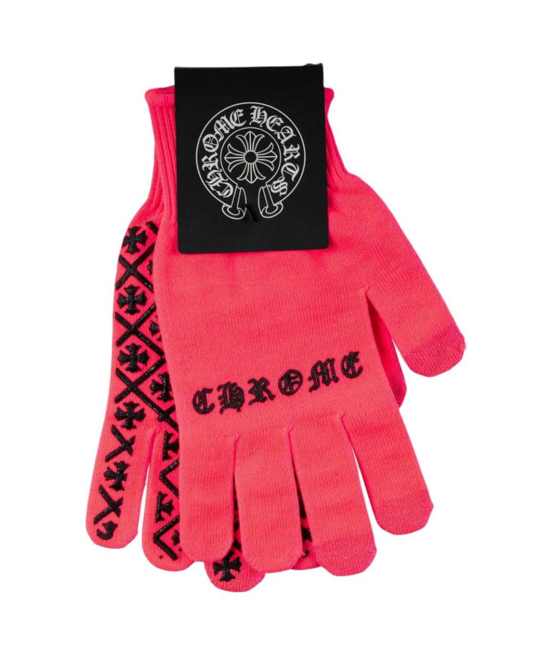 CHROME HEARTS Розовые перчатки, фото 2