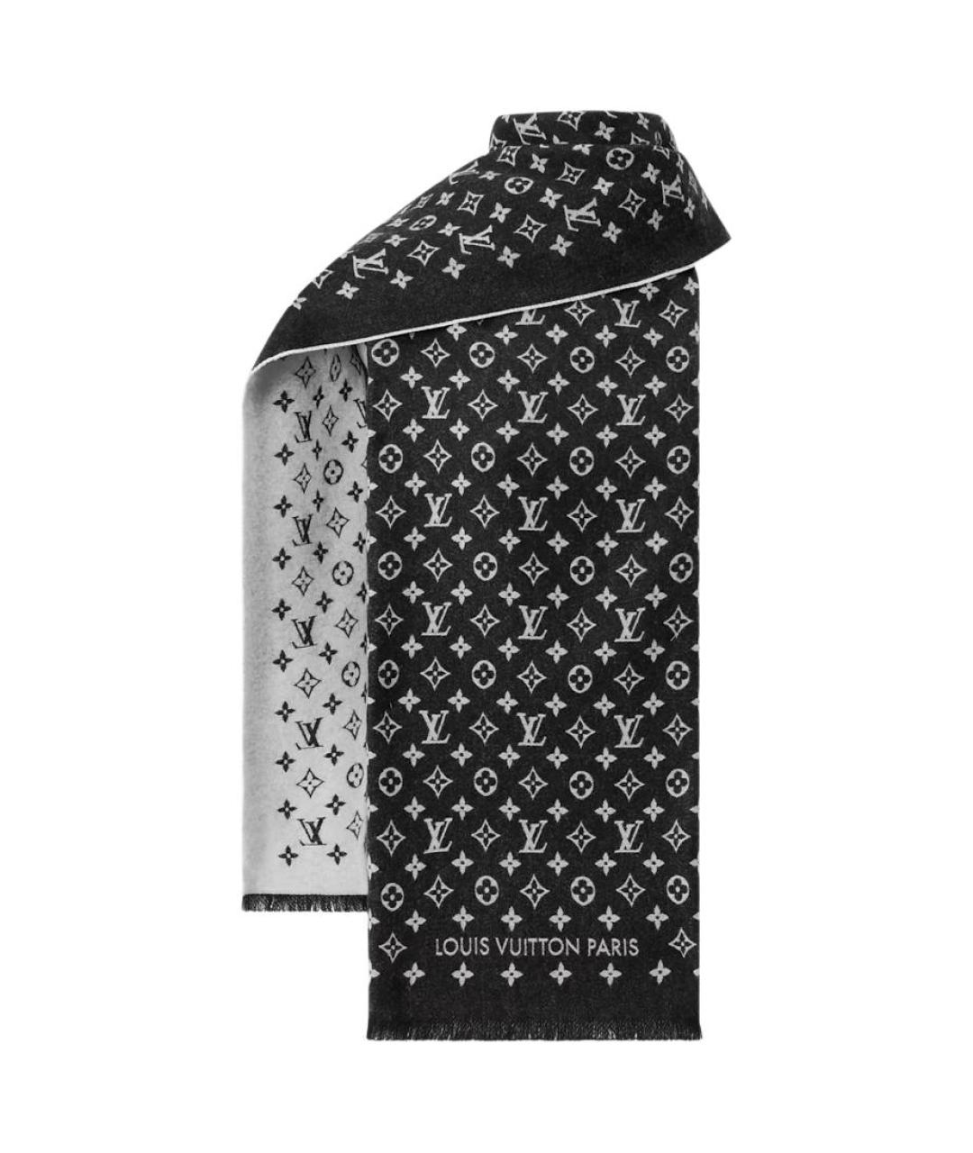 LOUIS VUITTON Черный шарф, фото 2