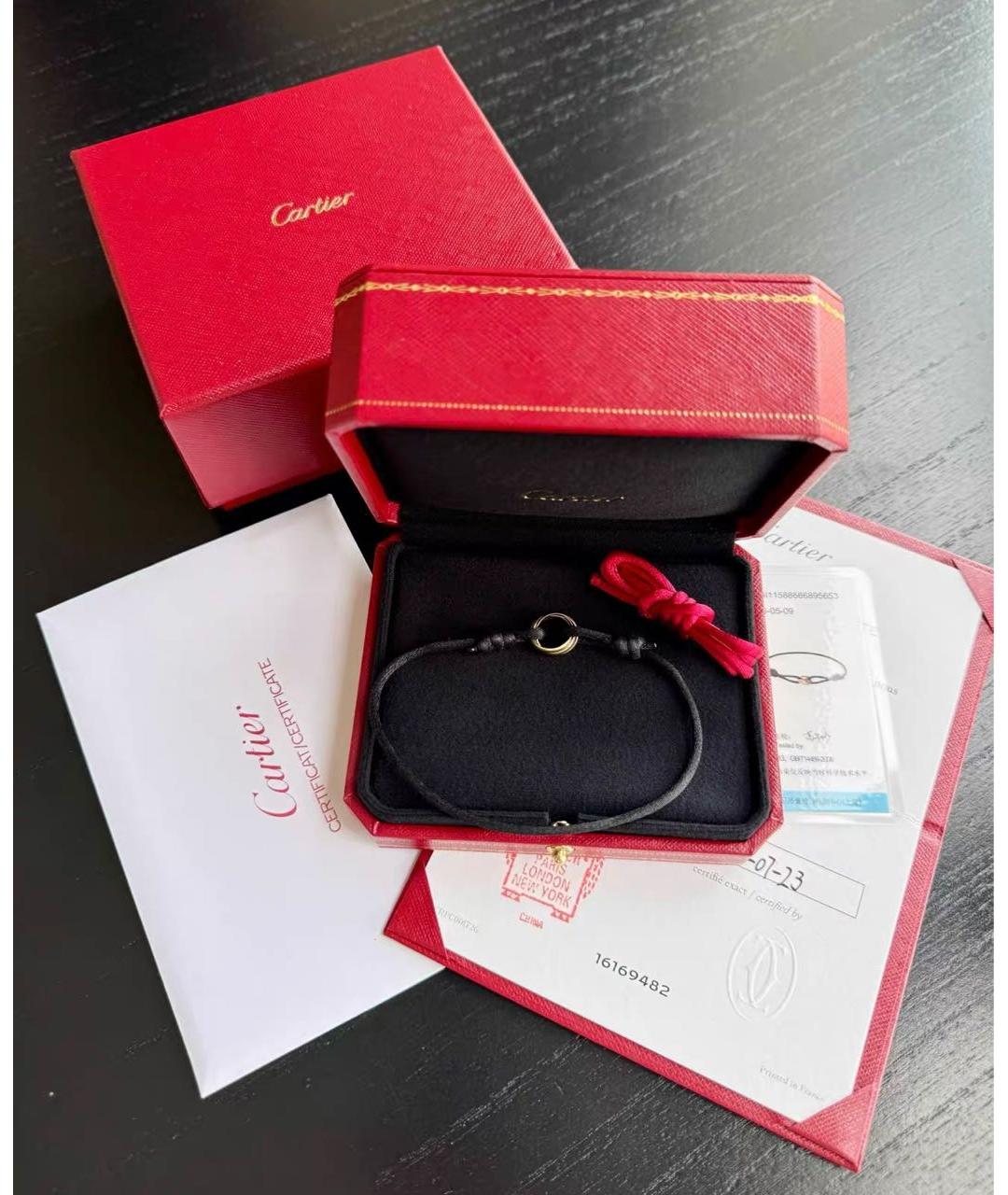 CARTIER Черный браслет из белого золота, фото 2