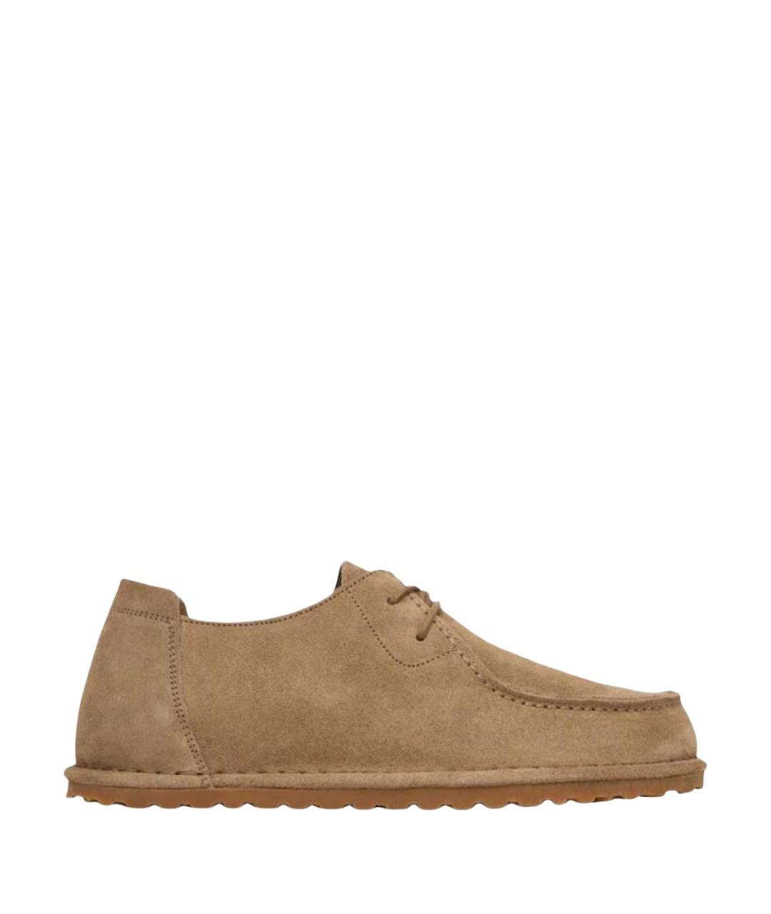 BIRKENSTOCK Коричневые замшевые низкие ботинки, фото 1