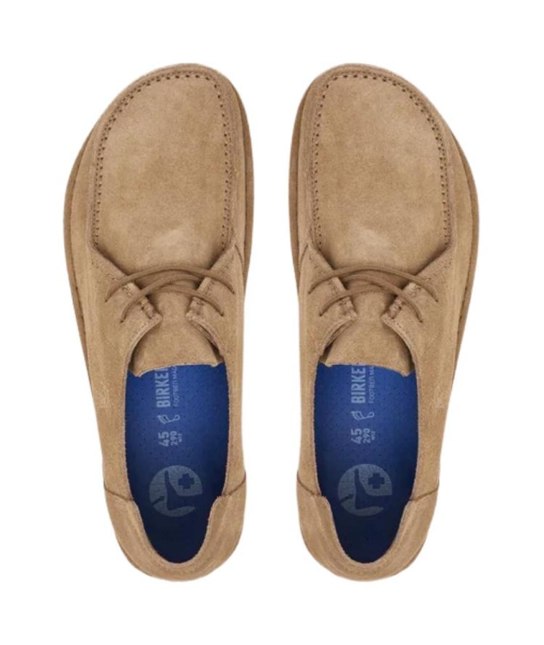 BIRKENSTOCK Коричневые замшевые низкие ботинки, фото 3