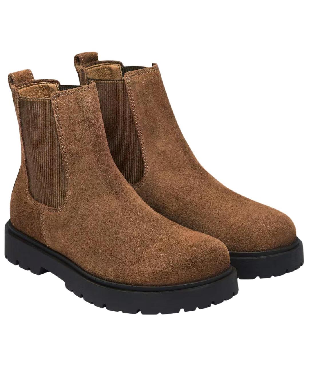 BIRKENSTOCK Коричневые замшевые ботинки, фото 3
