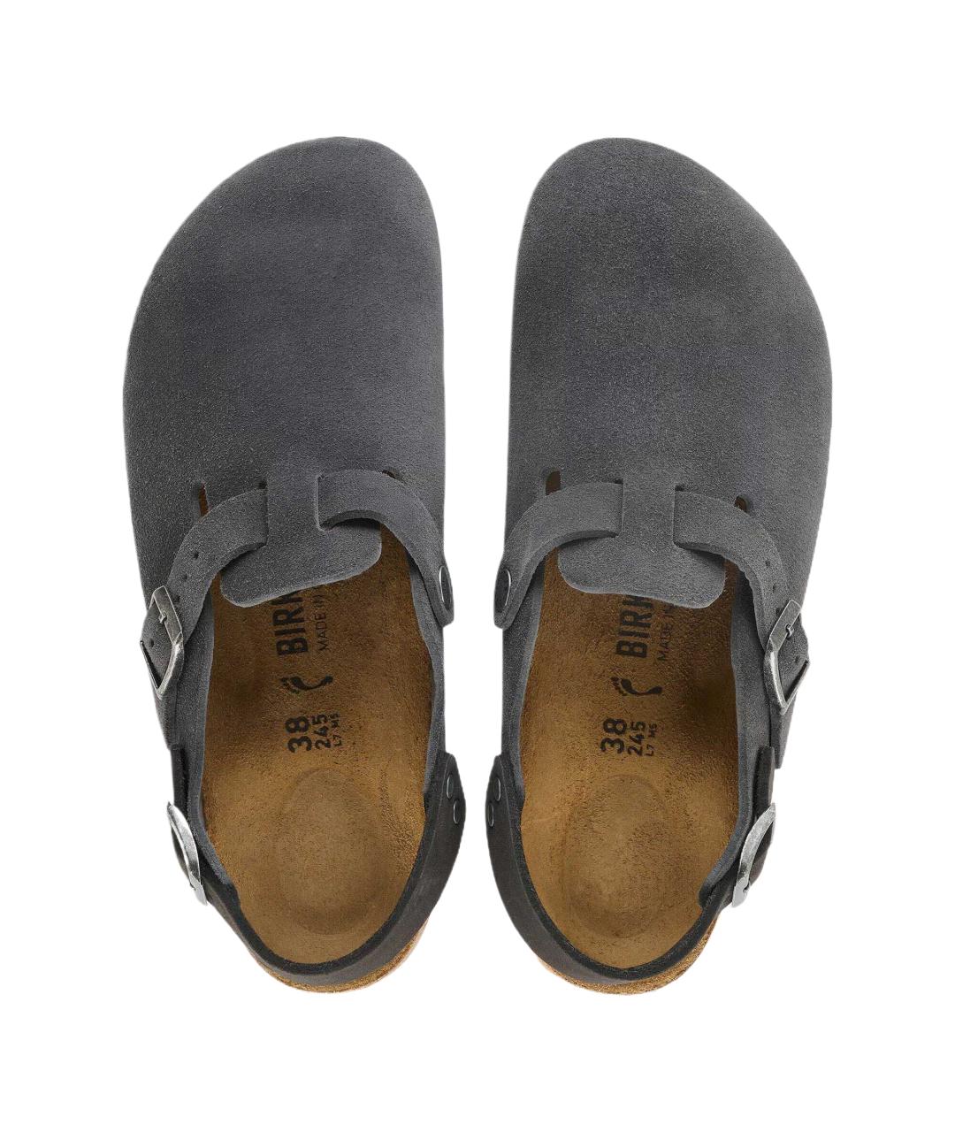 BIRKENSTOCK Серые замшевые сабо, фото 4