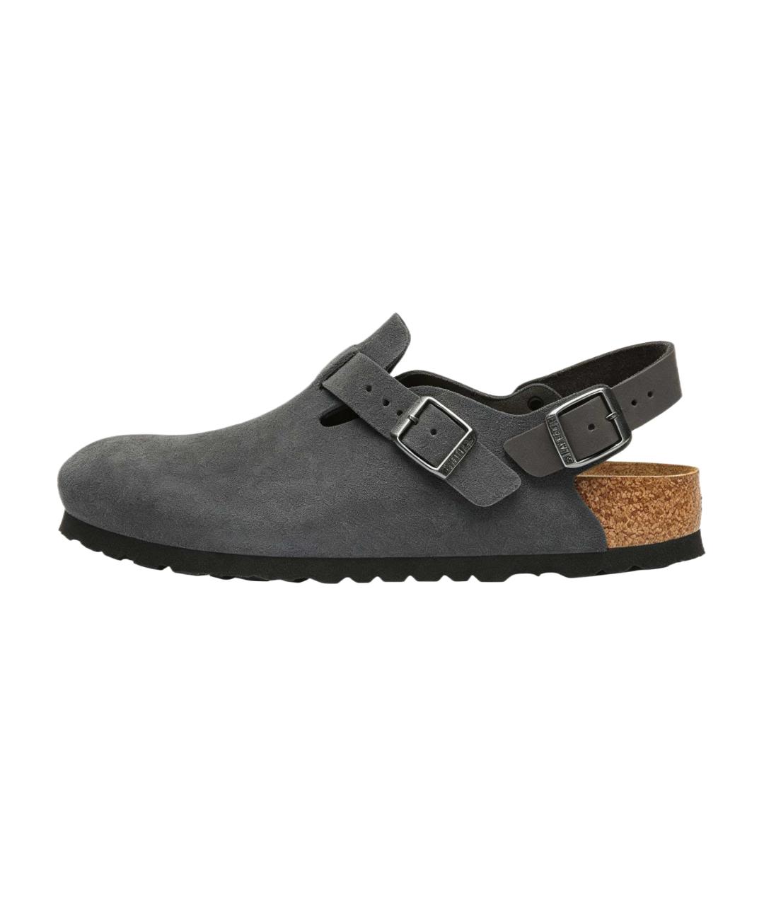 BIRKENSTOCK Серые замшевые сабо, фото 2