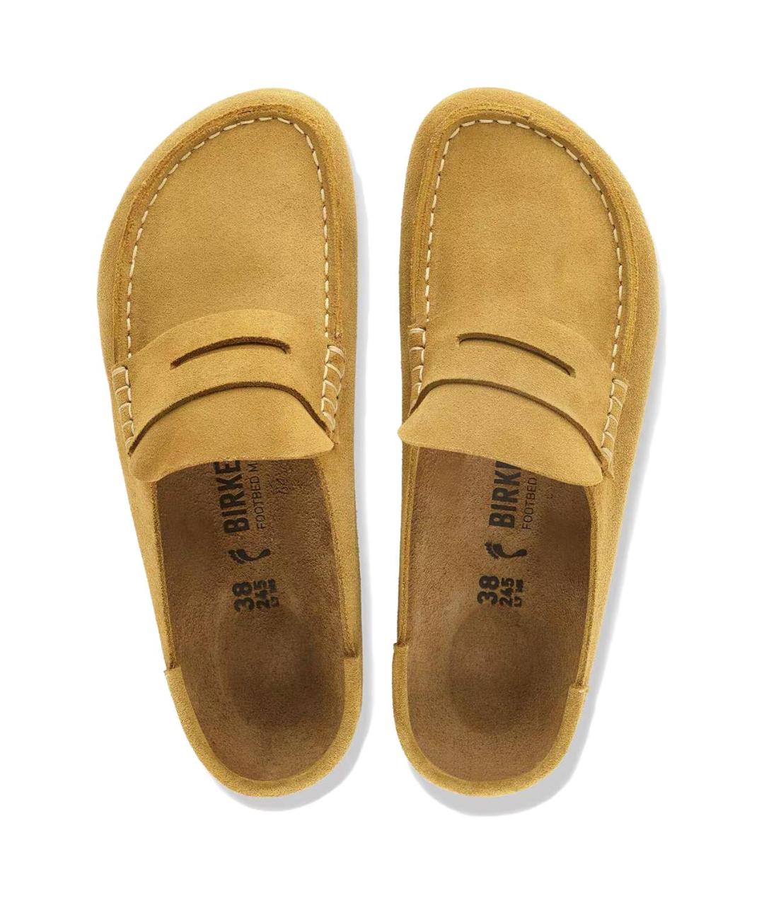 BIRKENSTOCK Желтые замшевые сабо, фото 3