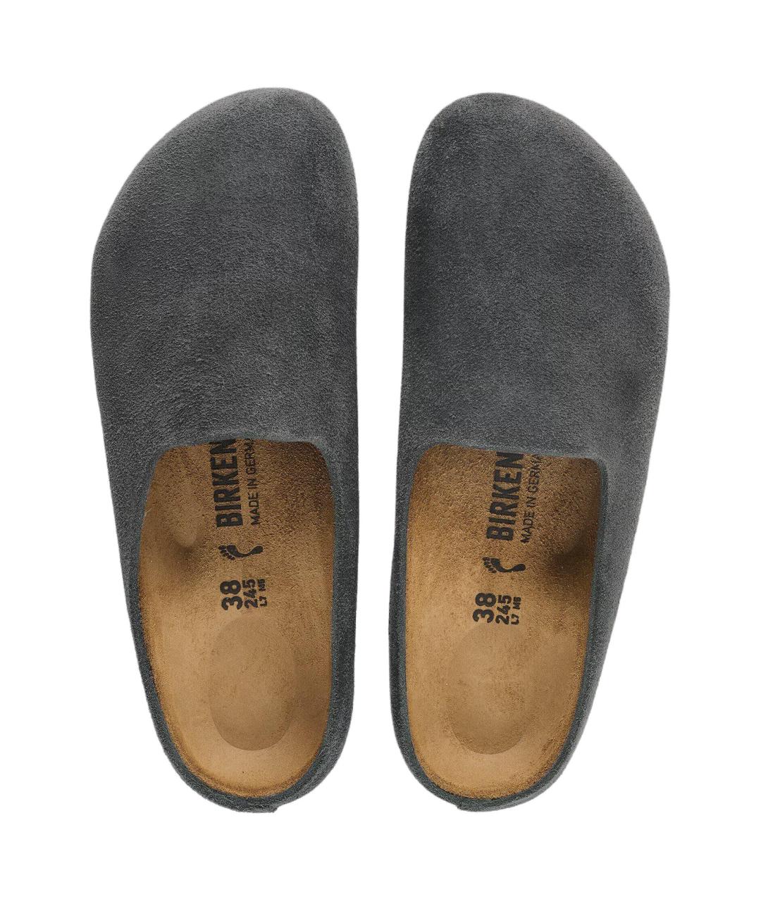 BIRKENSTOCK Серые замшевые сабо, фото 4