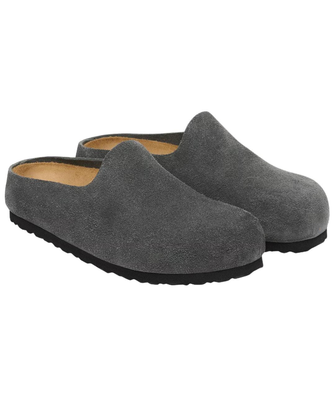 BIRKENSTOCK Серые замшевые сабо, фото 3