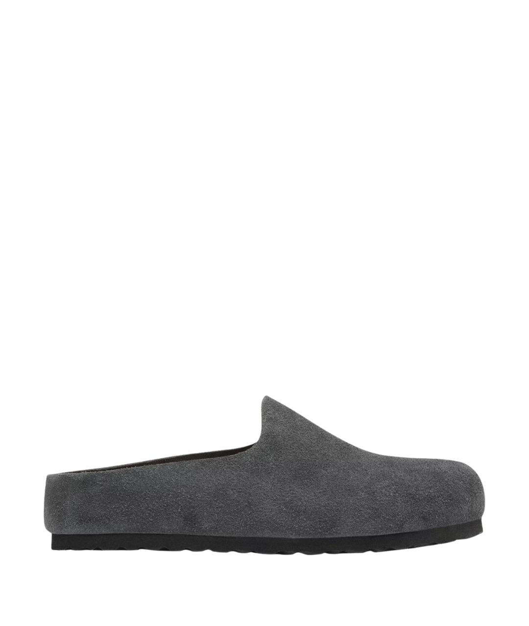 BIRKENSTOCK Серые замшевые сабо, фото 1