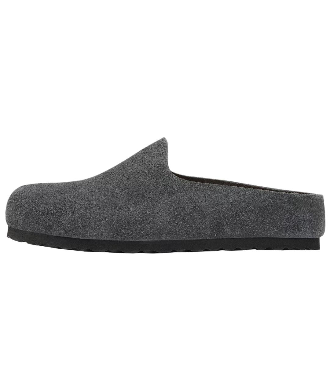 BIRKENSTOCK Серые замшевые сабо, фото 2