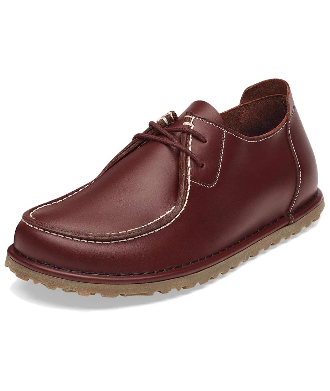 BIRKENSTOCK Бордовые кожаные туфли, фото 4