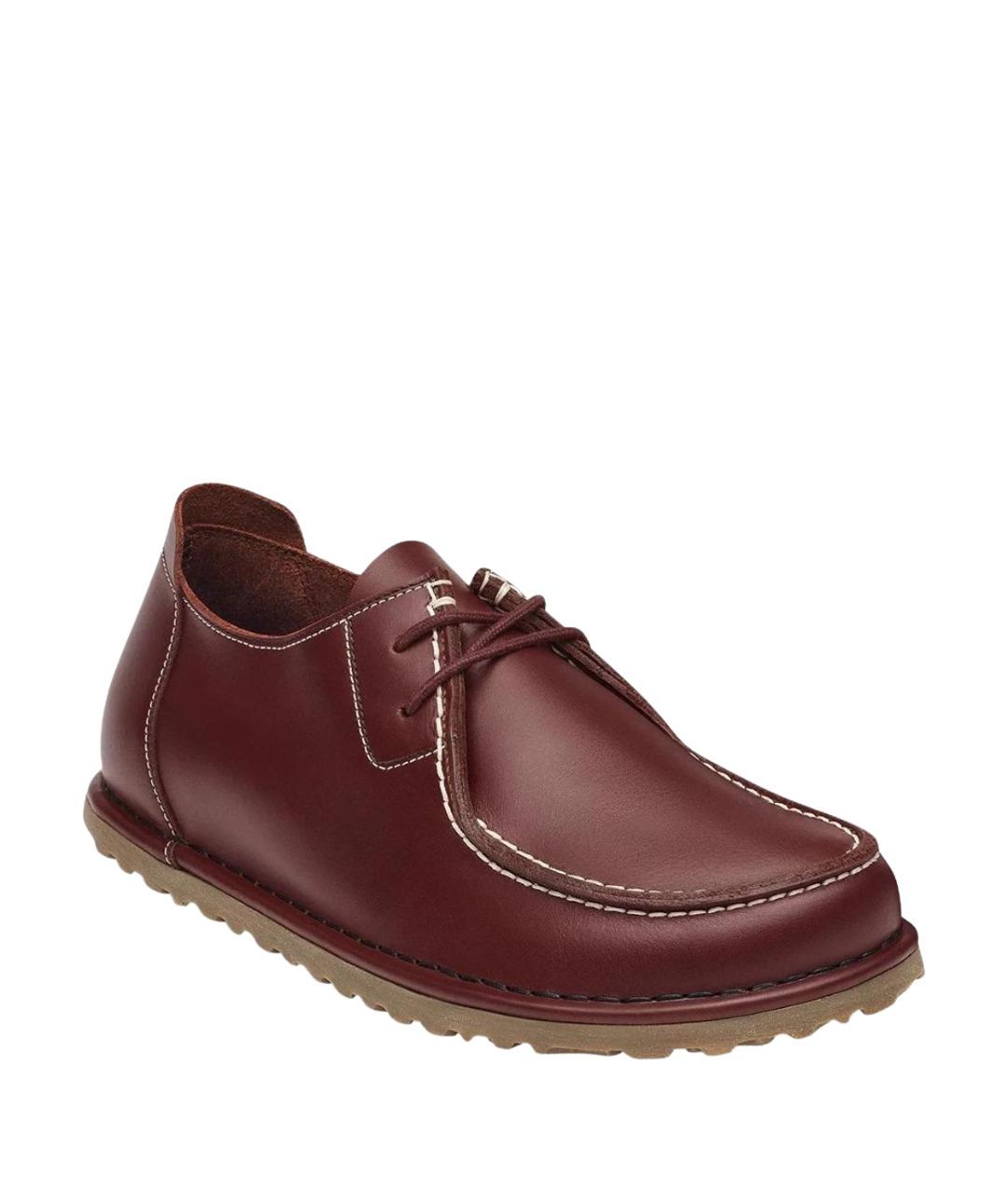 BIRKENSTOCK Бордовые кожаные туфли, фото 1