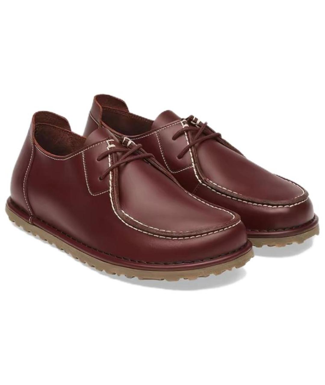 BIRKENSTOCK Бордовые кожаные туфли, фото 3