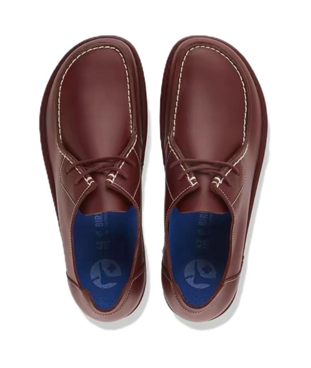 BIRKENSTOCK Бордовые кожаные туфли, фото 2