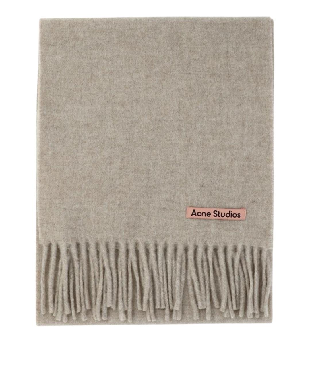 ACNE STUDIOS Бежевый шерстяной шарф, фото 1