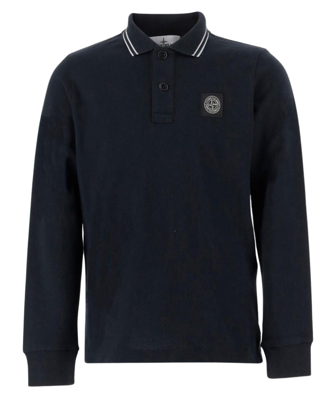 STONE ISLAND Темно-синяя хлопковая детская футболка, фото 1
