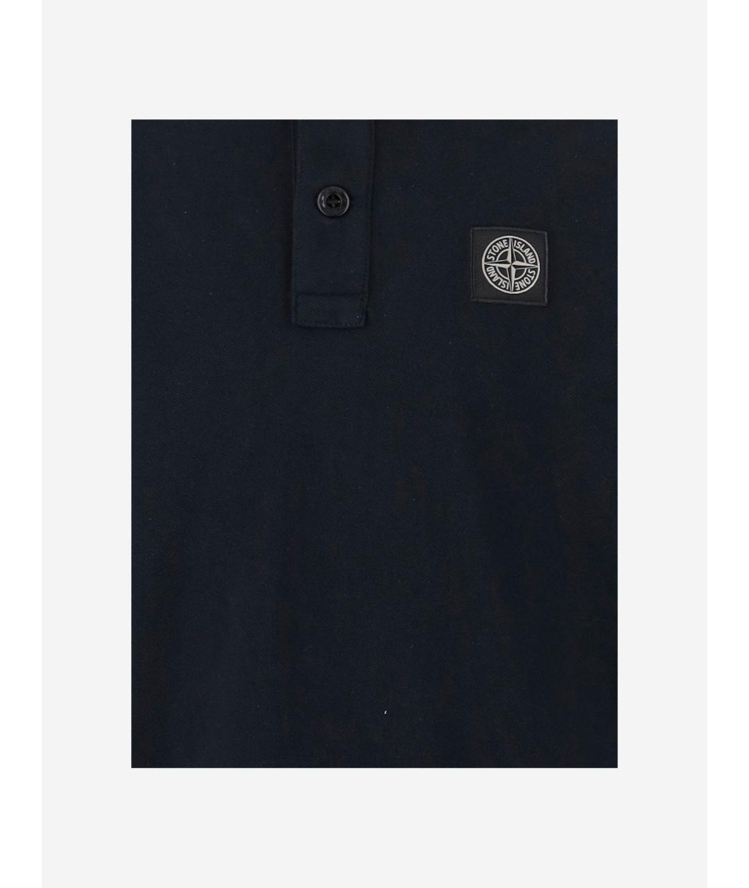 STONE ISLAND Темно-синяя хлопковая детская футболка, фото 3