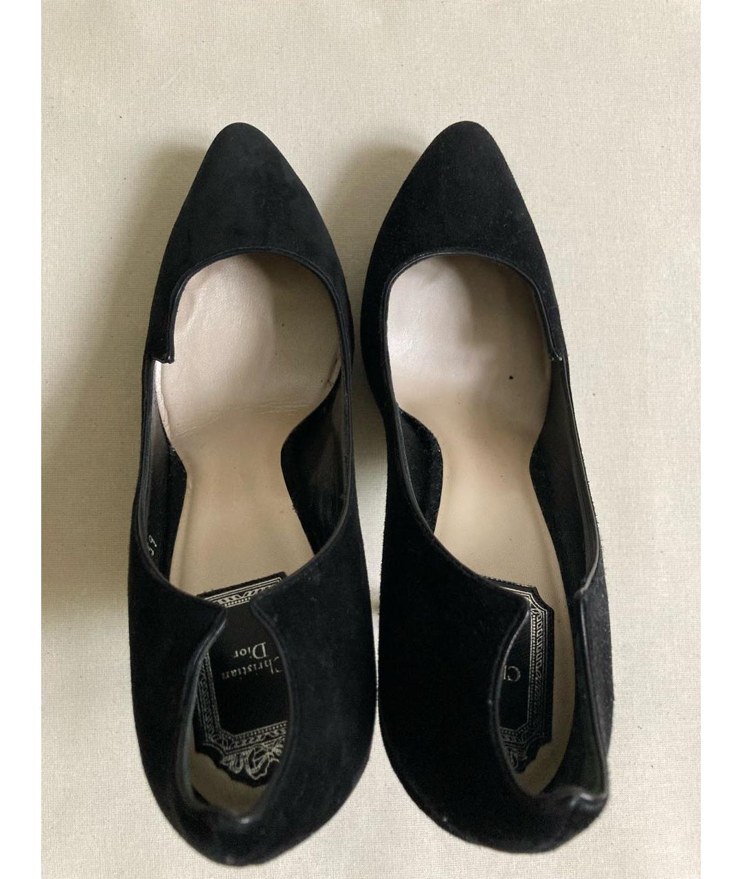 CHRISTIAN DIOR PRE-OWNED Черные замшевые туфли, фото 4