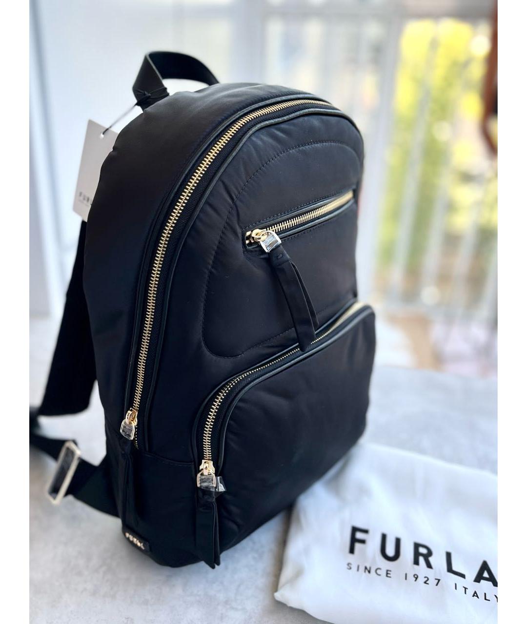 FURLA Черный нейлоновый рюкзак, фото 2