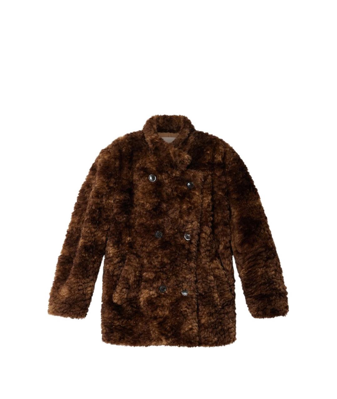 ISABEL MARANT ETOILE Коричневое полиэстеровое пальто, фото 1
